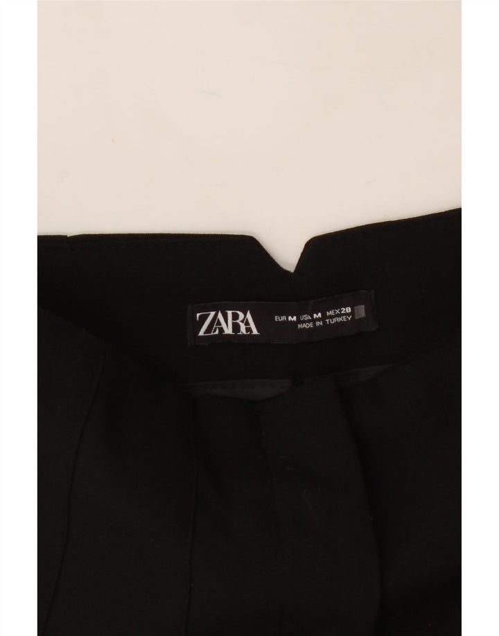 ZARA Womens Slim Casual Trousers Medium W28 L26 Black Polyester Vintage Zara and Second-Hand Zara from Messina Hembry 