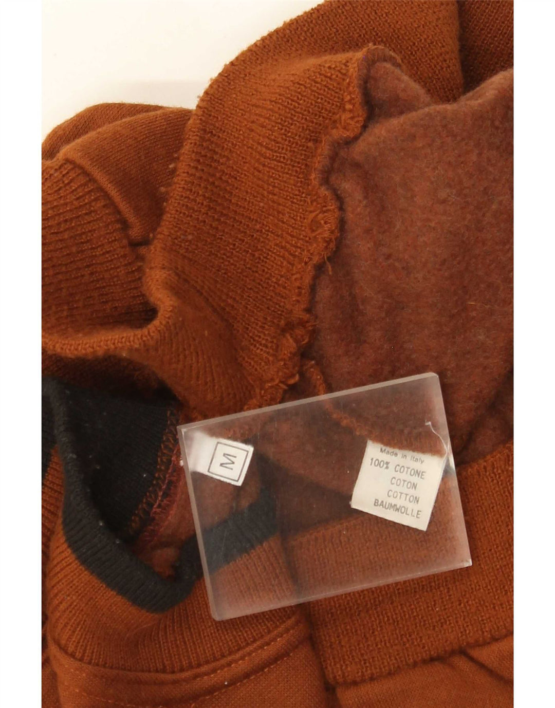 Felpa grafica da uomo vintage in cotone marrone medio