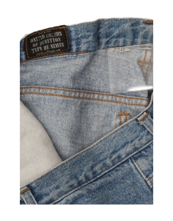 Jeans dritti da uomo Benetton IT 46 W33 L30 Blu Cotone