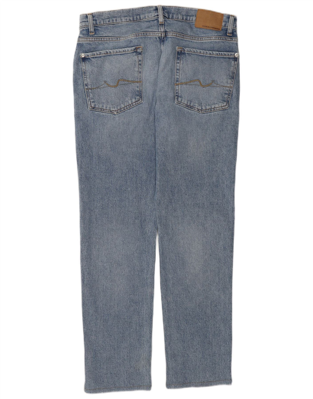 7 FOR ALL MANKIND Womens Slim Jeans SizW32 L30 Blue Cotton