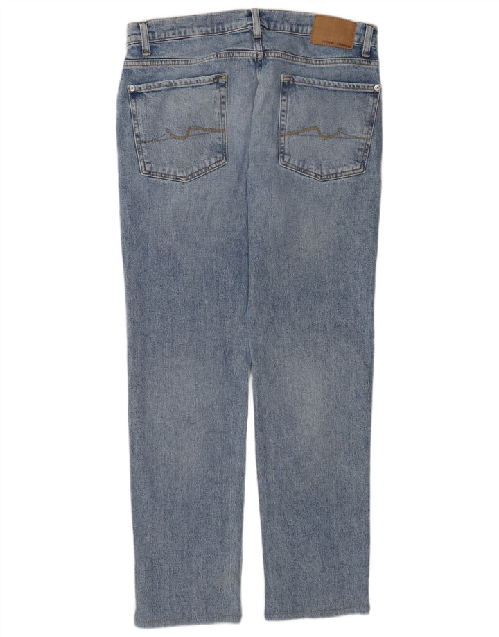 7 FOR ALL MANKIND Womens Slim Jeans SizW32 L30 Blue Cotton