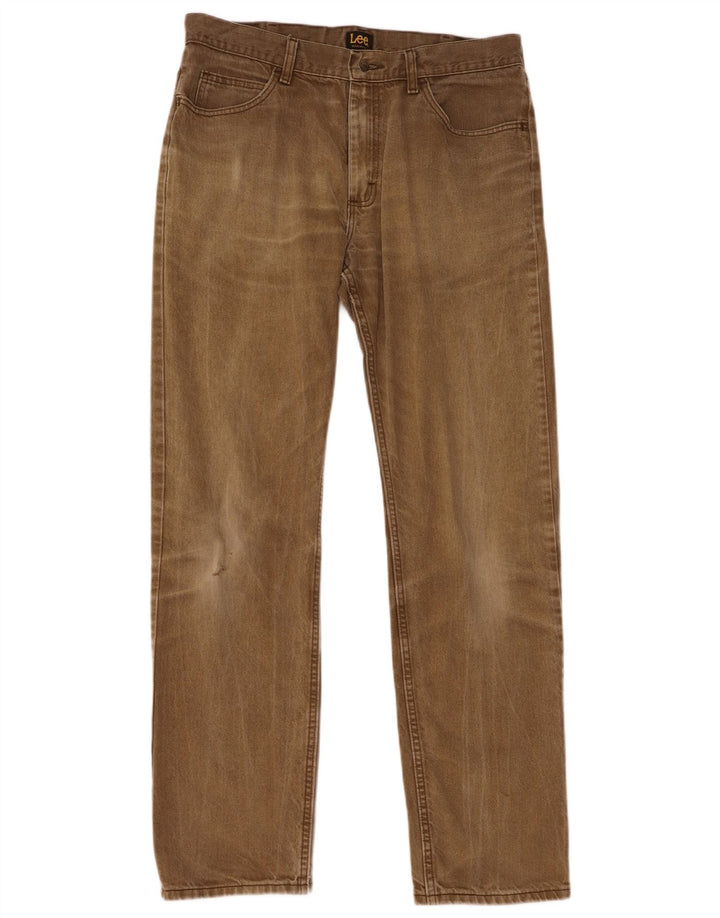 Jeans dritti da uomo Lee W35 L34 cotone kaki