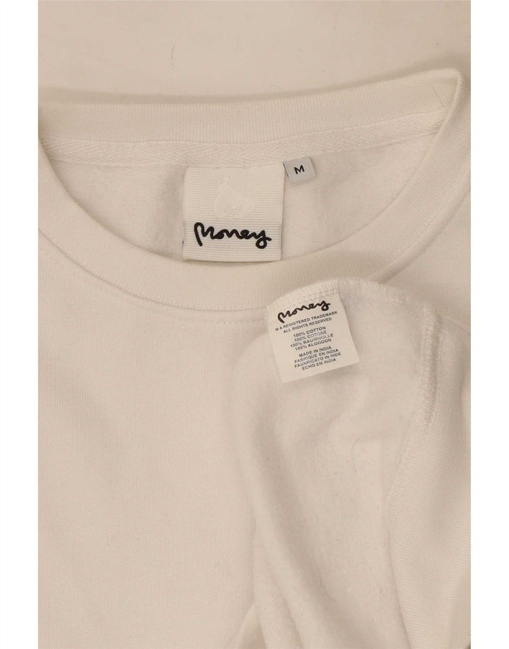 Felpa da uomo Money Maglione in cotone bianco medio