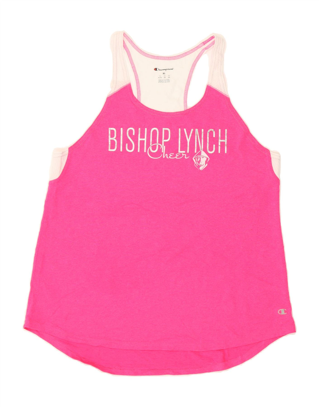 CHAMPION Womens Graphic Vest Top UK 18 XL Pink Colourblock Polyester Vintage Champion and Second-Hand Champion from Messina Hembry 