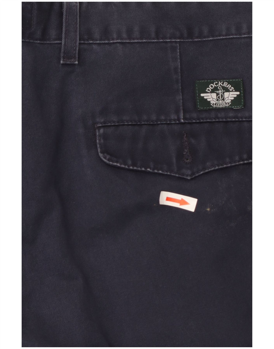 Pantaloni chino con pegged da uomo Dockers color kaki W38 L32 in cotone blu navy