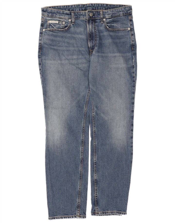 Jeans slim da uomo Calvin Klein W33 L30 Blu