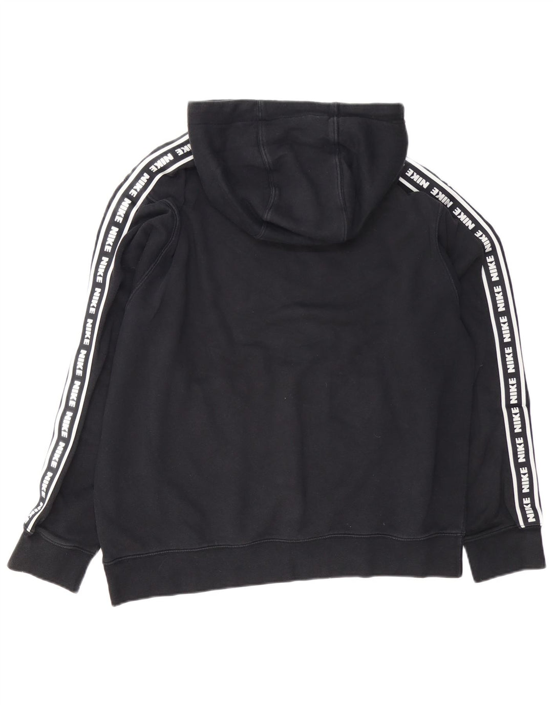 NIKE Felpa con cappuccio grafica da uomo grande in cotone nero