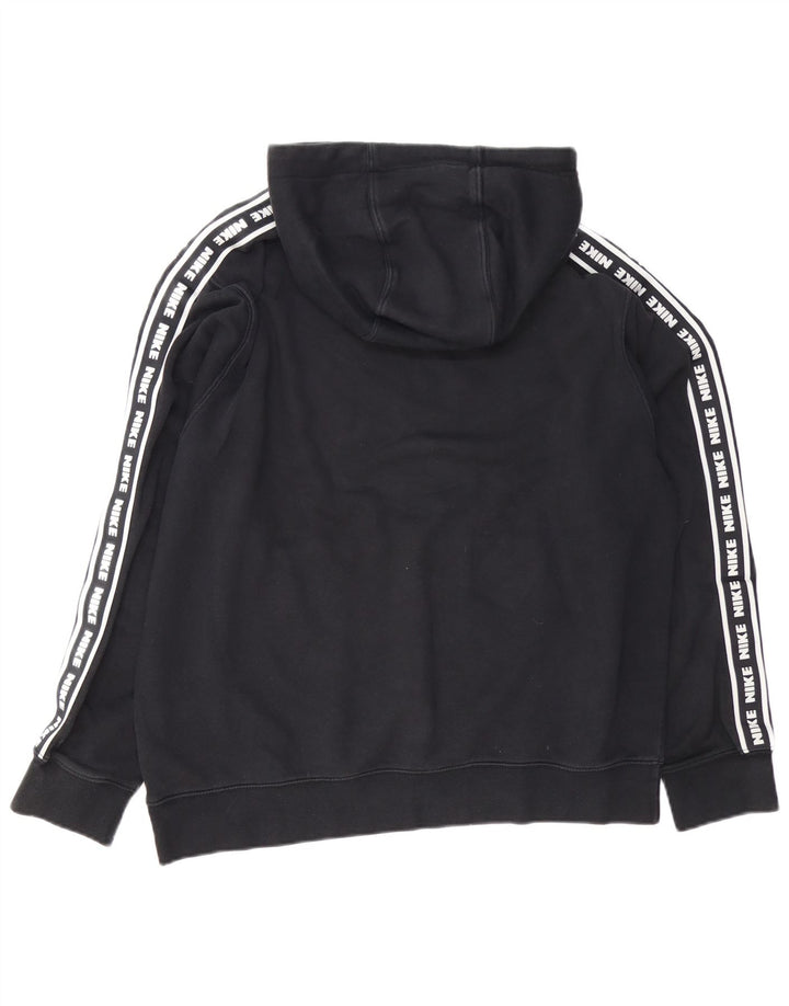 NIKE Felpa con cappuccio grafica da uomo grande in cotone nero