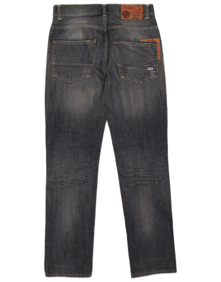 Jeans dritti da uomo Franklin Marshall W29 L30 cotone blu navy