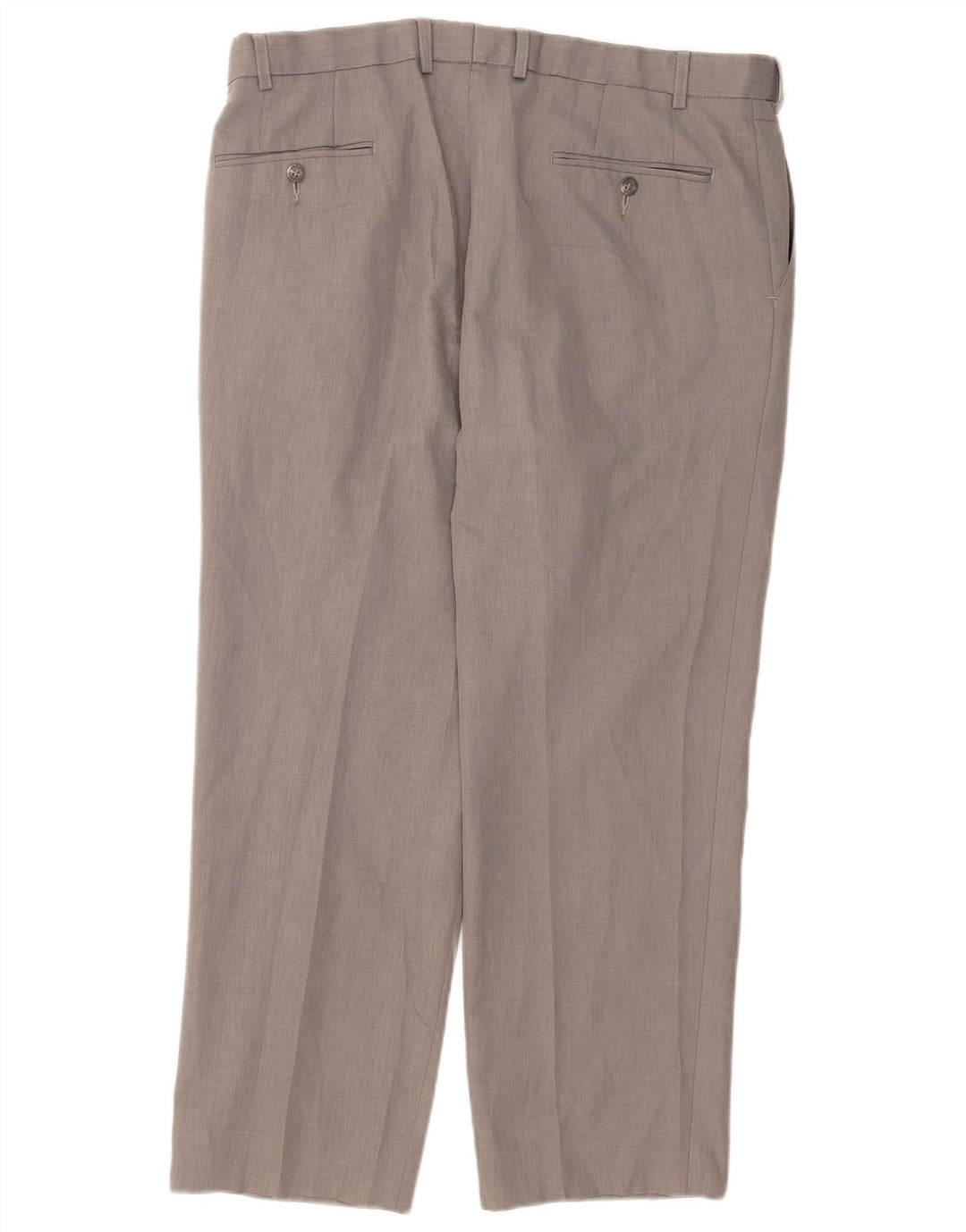 Pantaloni chino dritti da uomo Marks & Spencer W38 L28 poliestere grigio