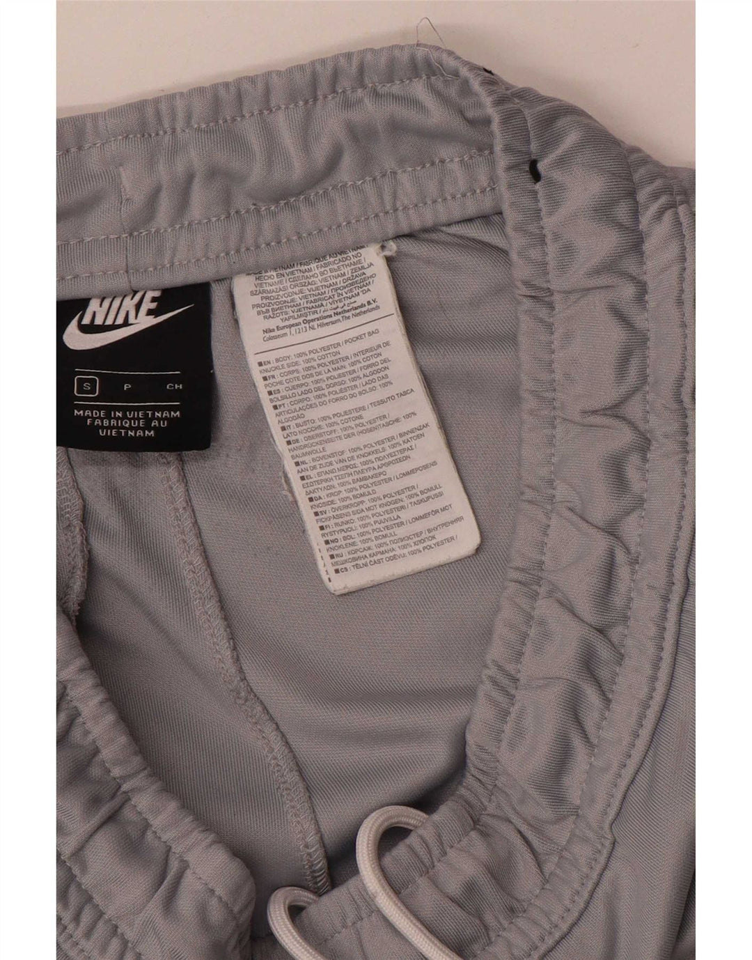 Pantaloni da tuta grafica Nike da uomo Small in poliestere color block grigio