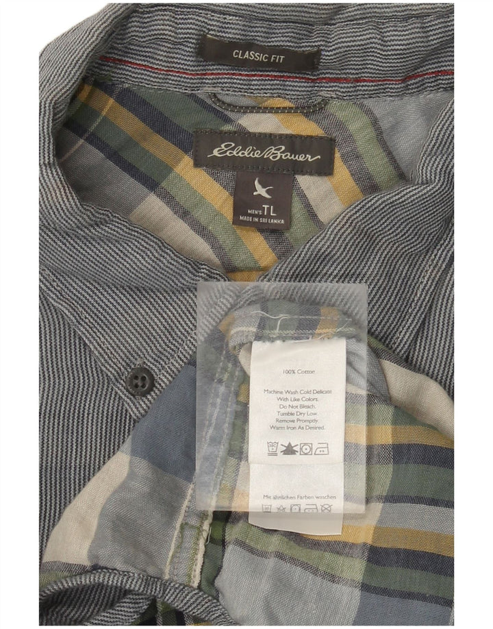 EDDIE BAUER Camicia da uomo alta vestibilità classica grande cotone blu