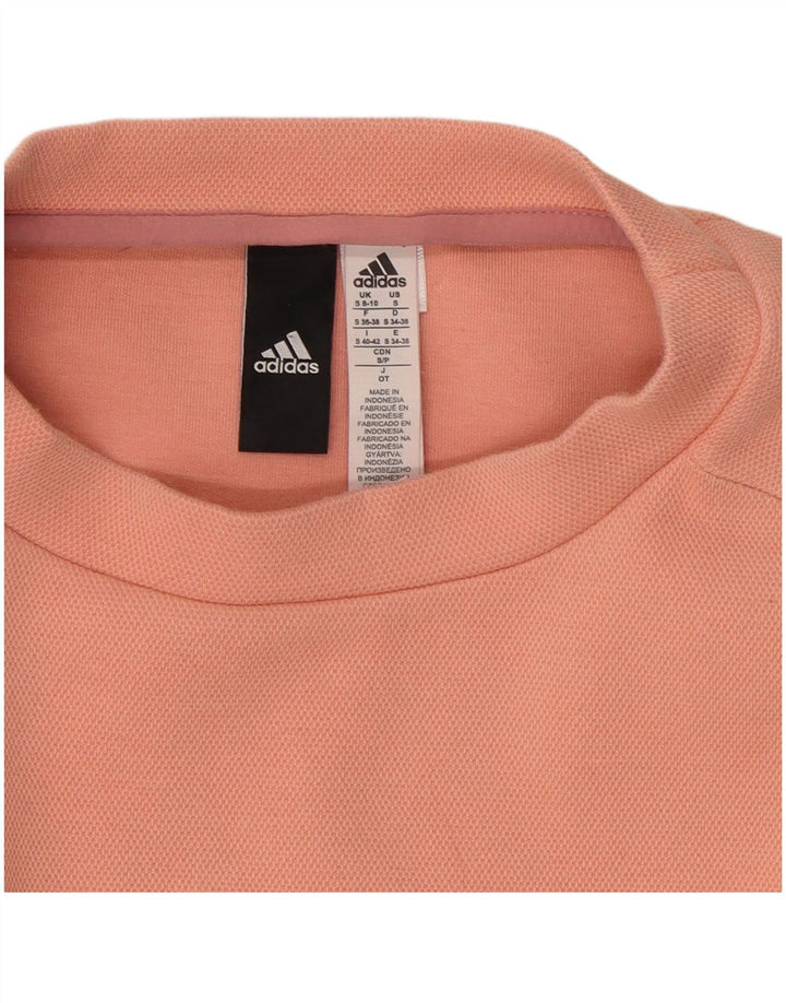 Felpa oversize da donna ADIDAS UK 8/10 piccola in cotone rosa