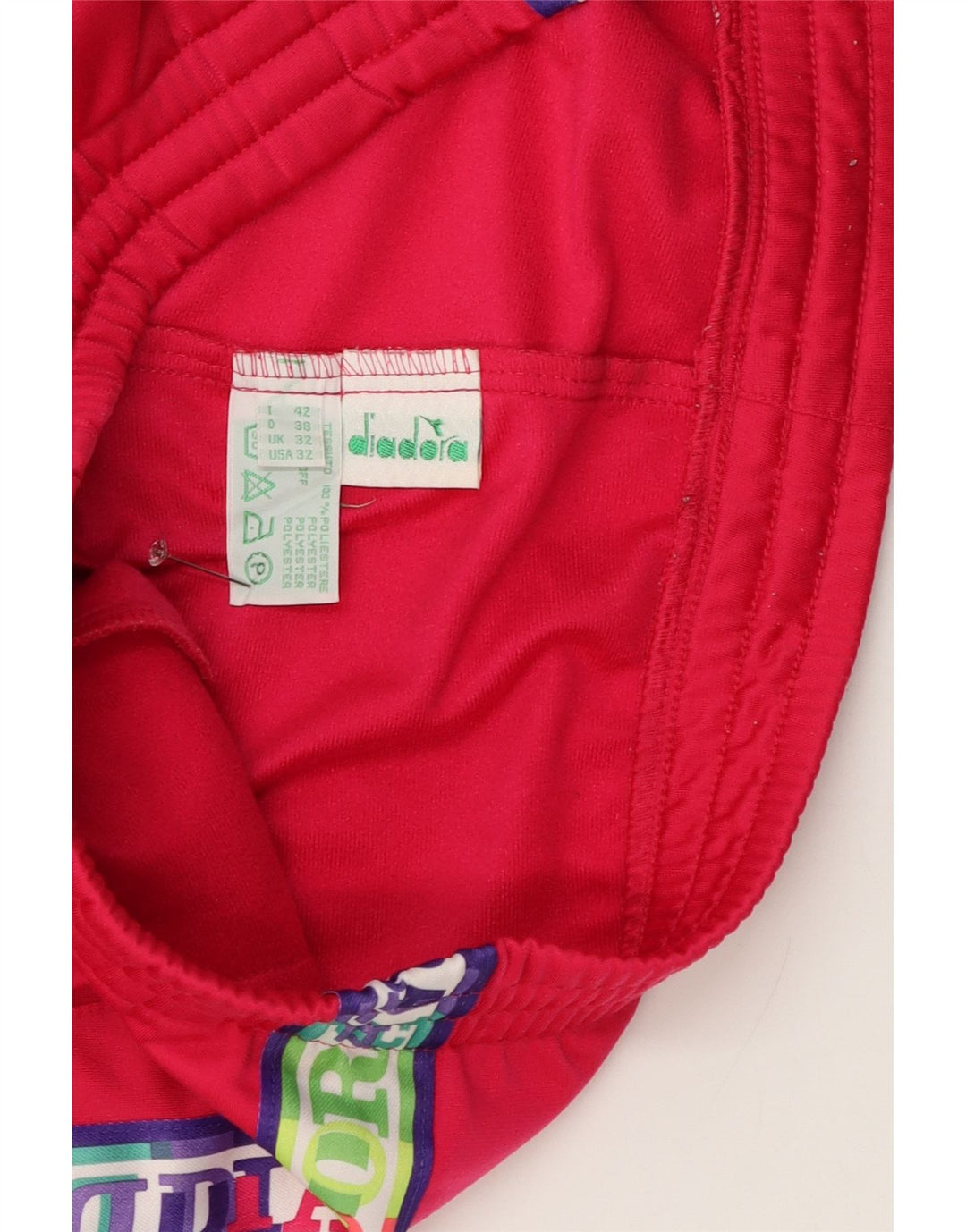 Pantaloni da tuta grafici da donna Diadora UK 14 Large Rosa Poliestere