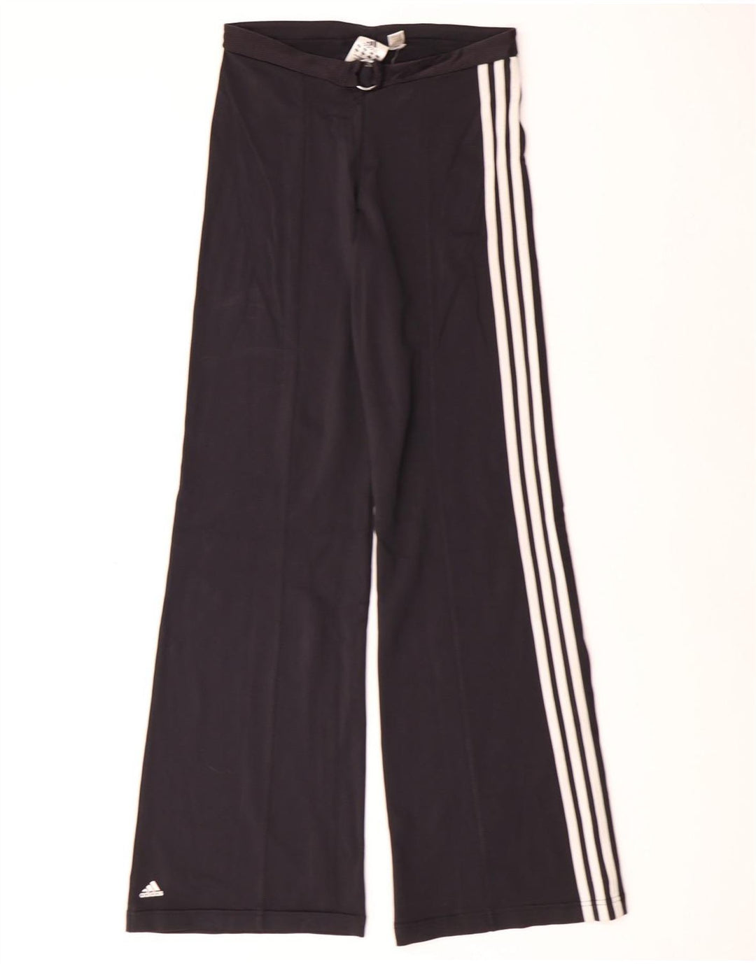 Pantaloni da tuta da donna Adidas a gamba larga UK 14 Medium Nero Poliammide