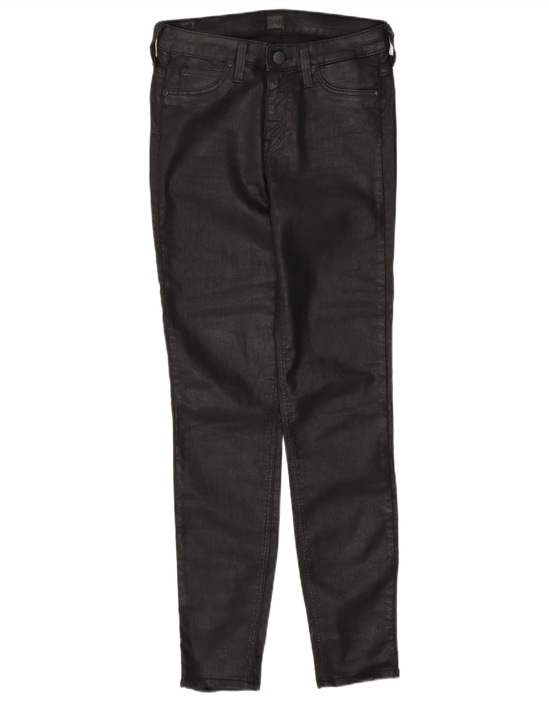 Pantaloni Jegging cerati da donna Lee W28 L29 cotone nero