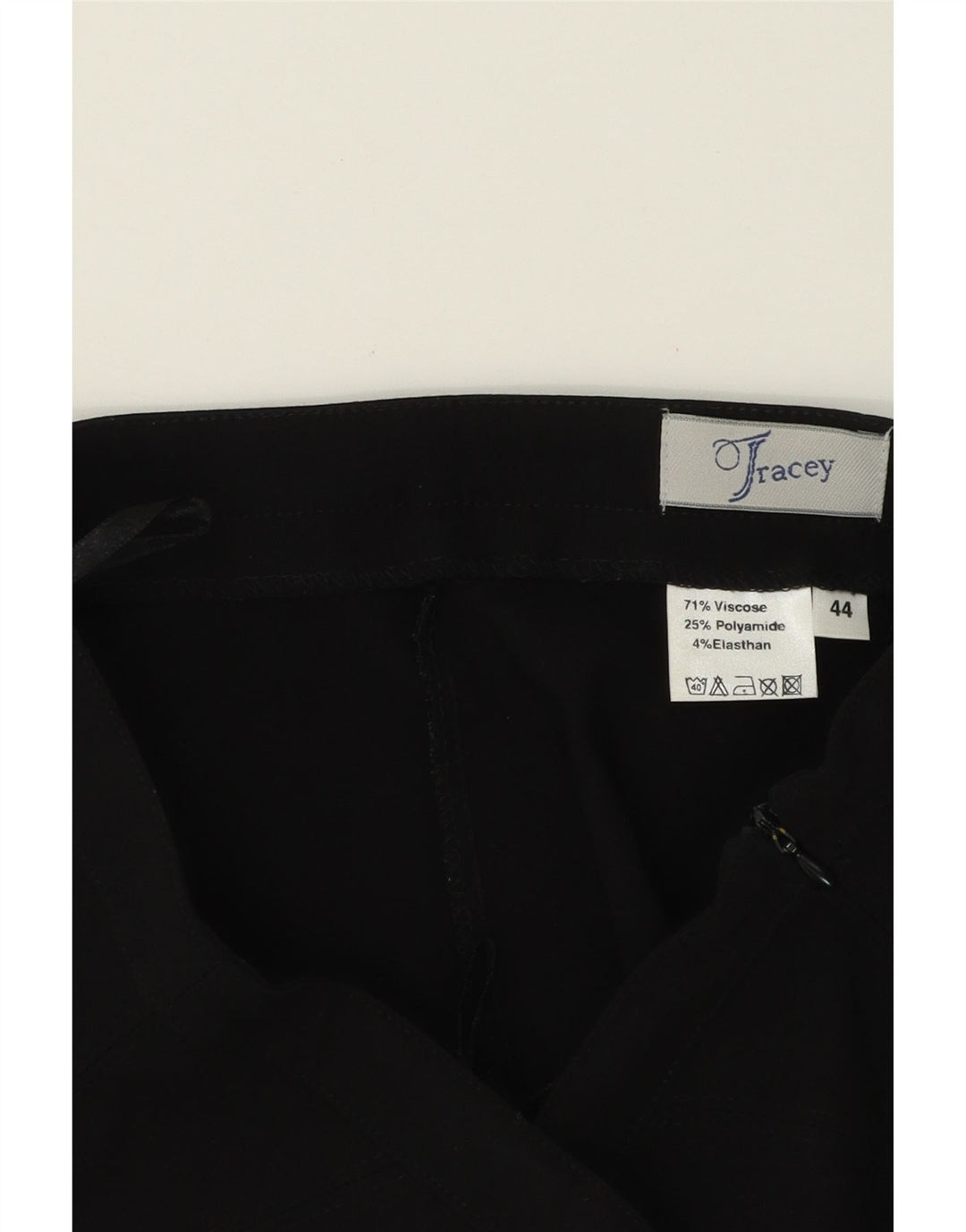 VINTAGE Womens Bootcut Trousers EU 44 XL W36 L32 Black Viscose Vintage Vintage and Second-Hand Vintage from Messina Hembry 