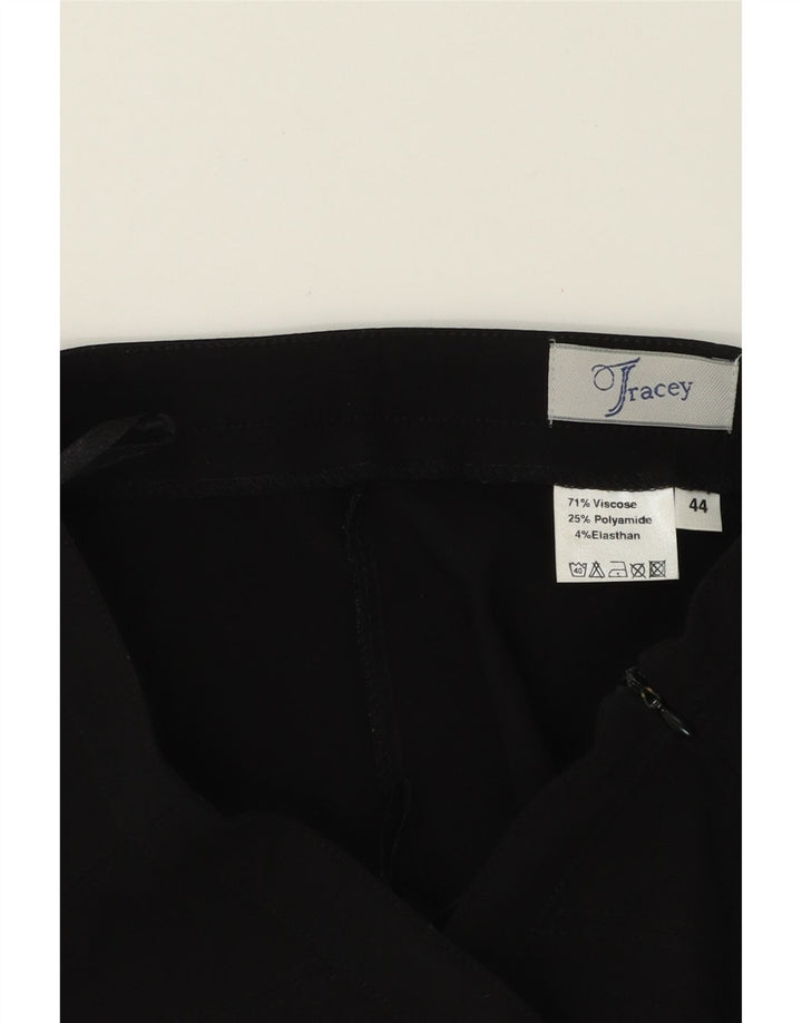 VINTAGE Womens Bootcut Trousers EU 44 XL W36 L32 Black Viscose Vintage Vintage and Second-Hand Vintage from Messina Hembry 