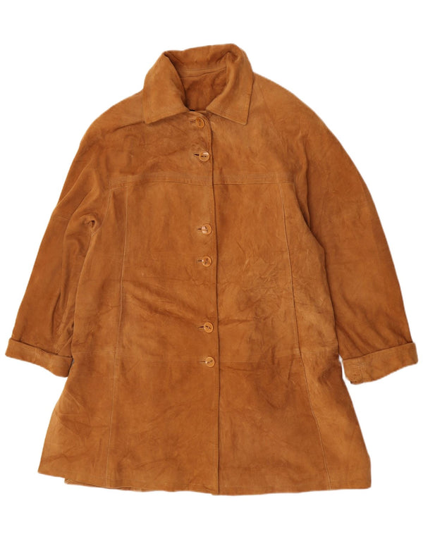 Soprabito oversize da donna Forester IT 48 XL in pelle marrone