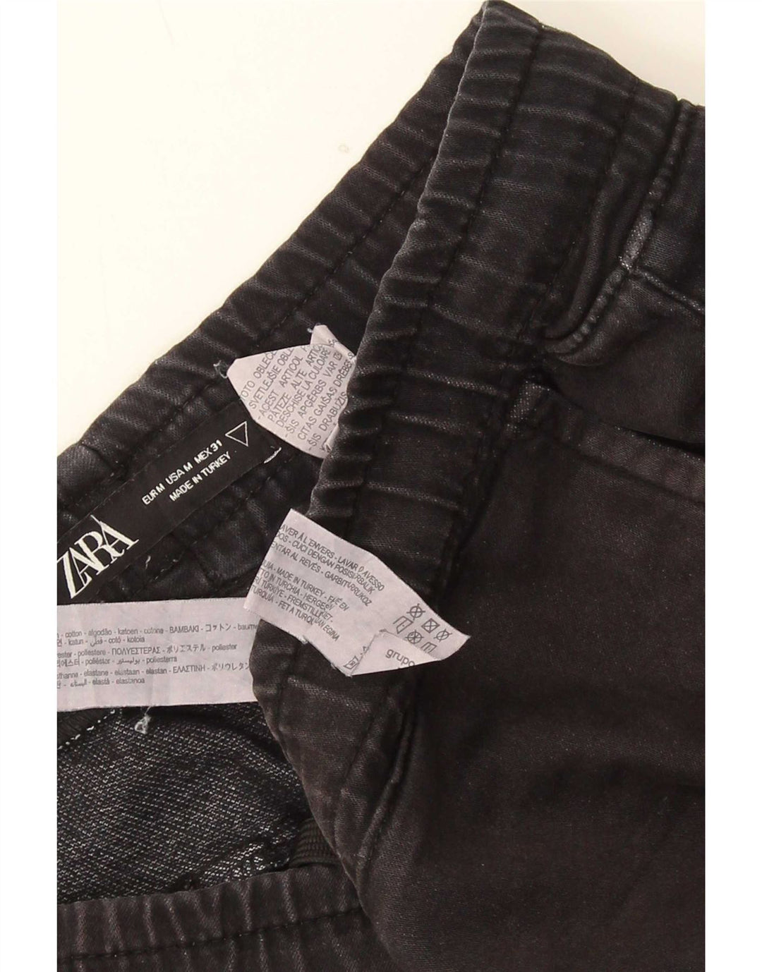 Pantaloncini Zara da uomo medi W34 in cotone nero