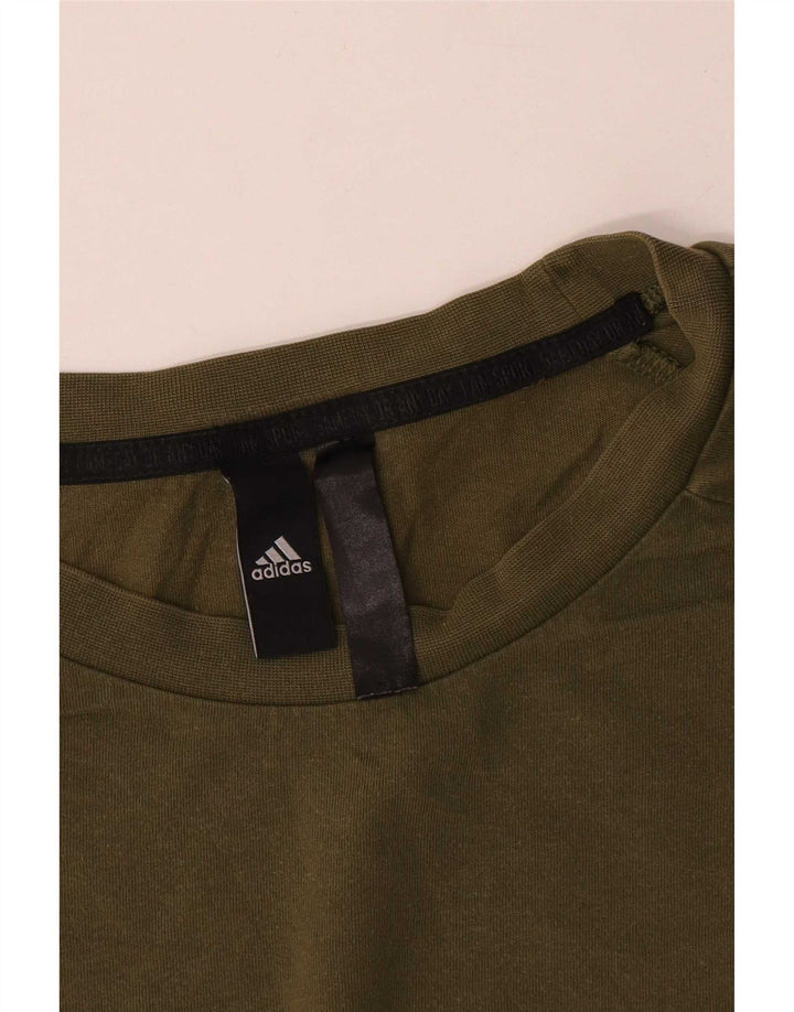 T-shirt da uomo Adidas Top 2XL cotone kaki