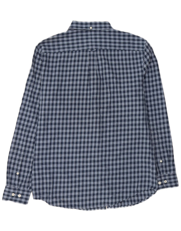 PINGUIN Camicia da uomo in cotone a quadretti blu navy medio