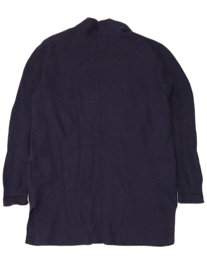 Maglione cardigan lungo da donna Marks & Spencer UK 12 medio blu navy