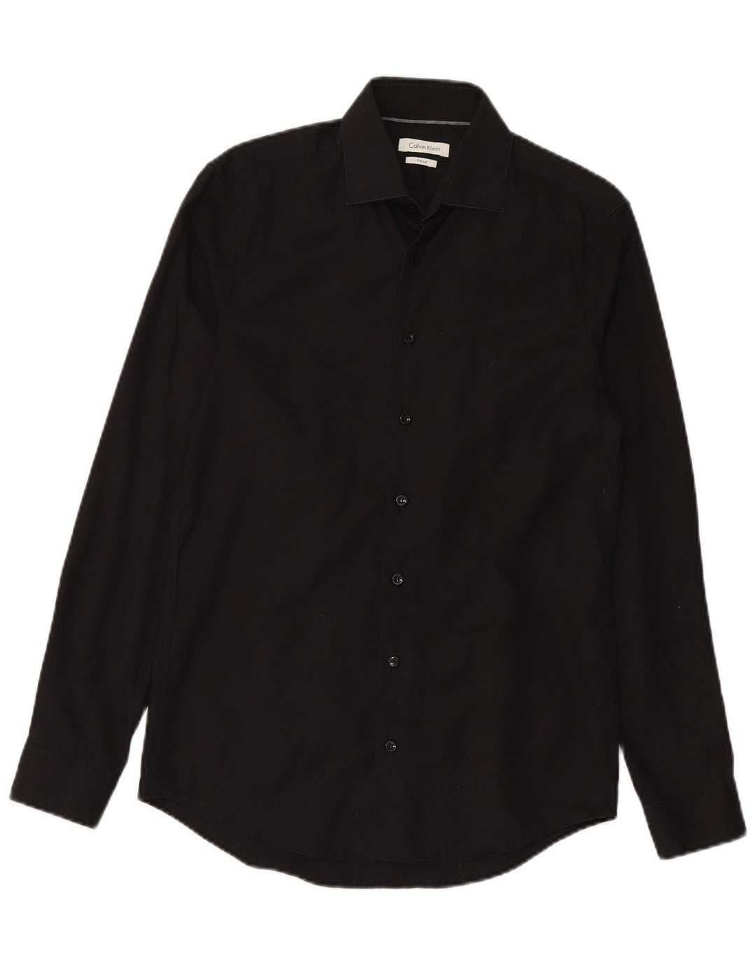 CALVIN KLEIN Mens Fitted Shirt Size 38 15 Medium Black