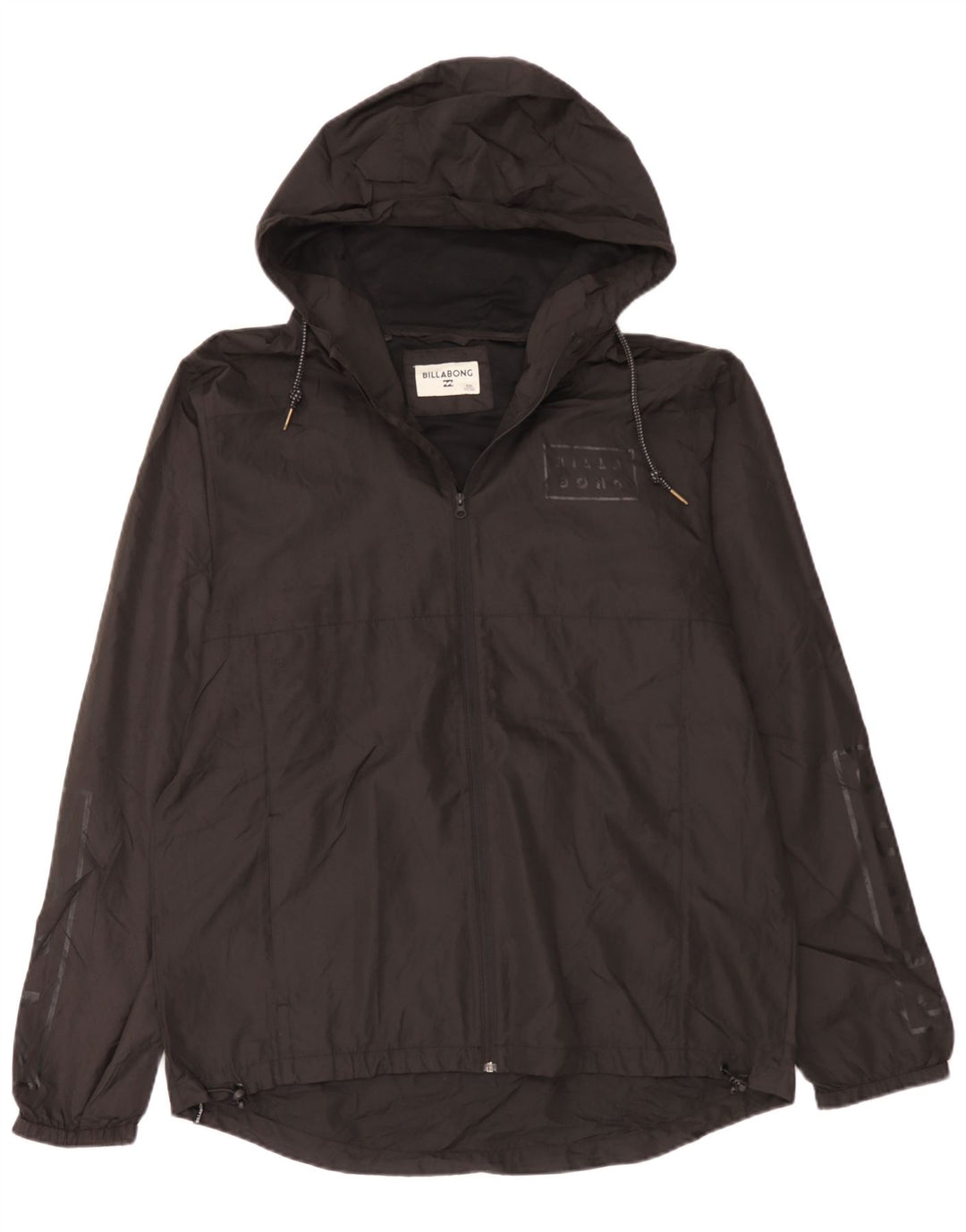 Giacca antipioggia da uomo con cappuccio grafico Billabong UK 44 2XL poliestere nero
