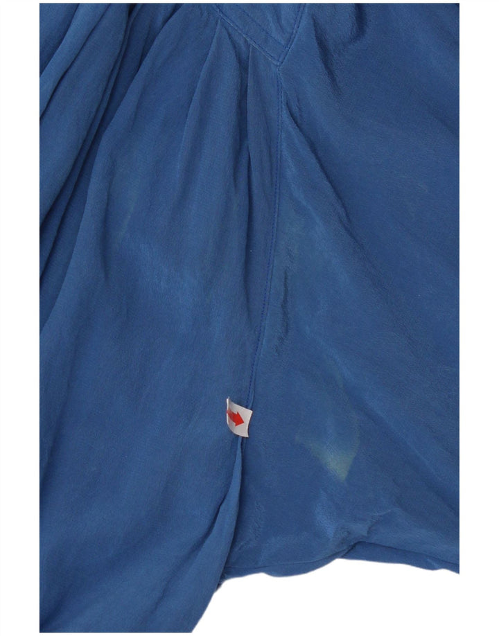 MAX MARA Abito camicia oversize a maniche corte da donna UK 12 Blu medio