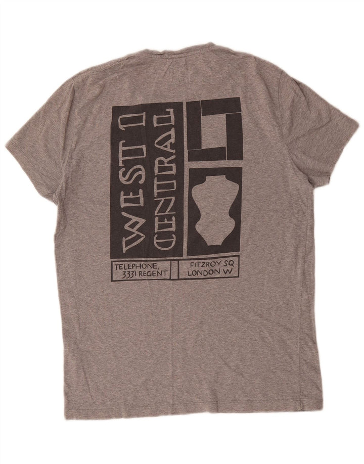 T-shirt grafica da uomo Jack Wills Top in cotone chiazzato grigio piccolo