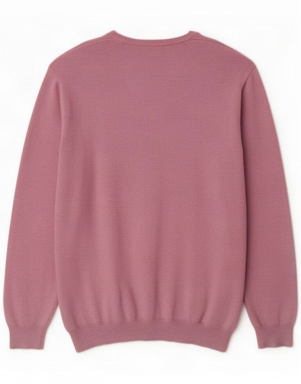 Marks & Spencer Maglione da uomo con scollo a V 2XL Cotone rosa