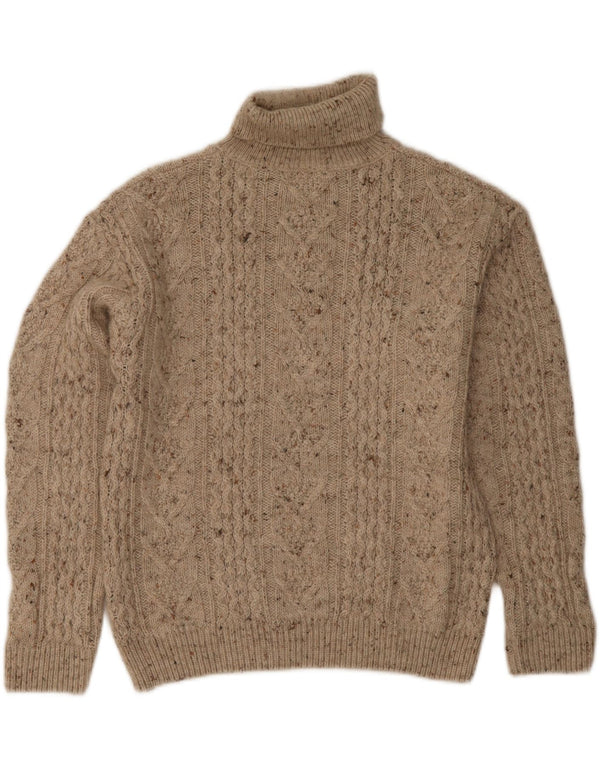 Maglione corto da donna con collo alto La Redoute EU 44/46 XL Beige screziato