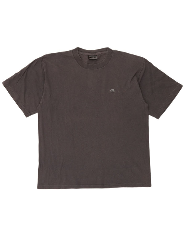 T-shirt grafica da uomo Champion Top grande in cotone grigio