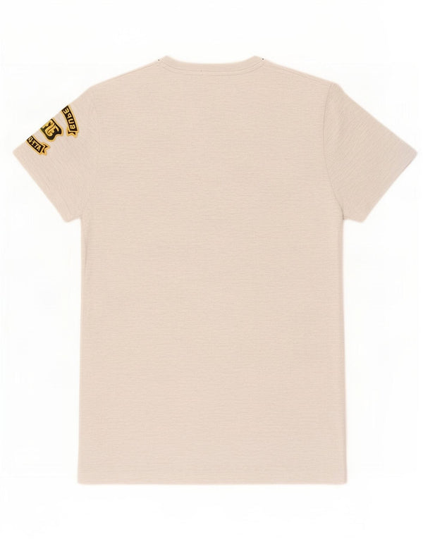 T-shirt grafica da uomo Superdry Top in cotone chiazzato grigio piccolo