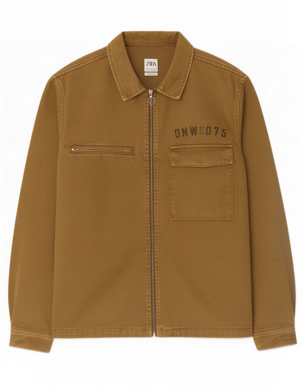 Giacca utility da uomo con vestibilità comoda Zara UK 42 XL Cachi
