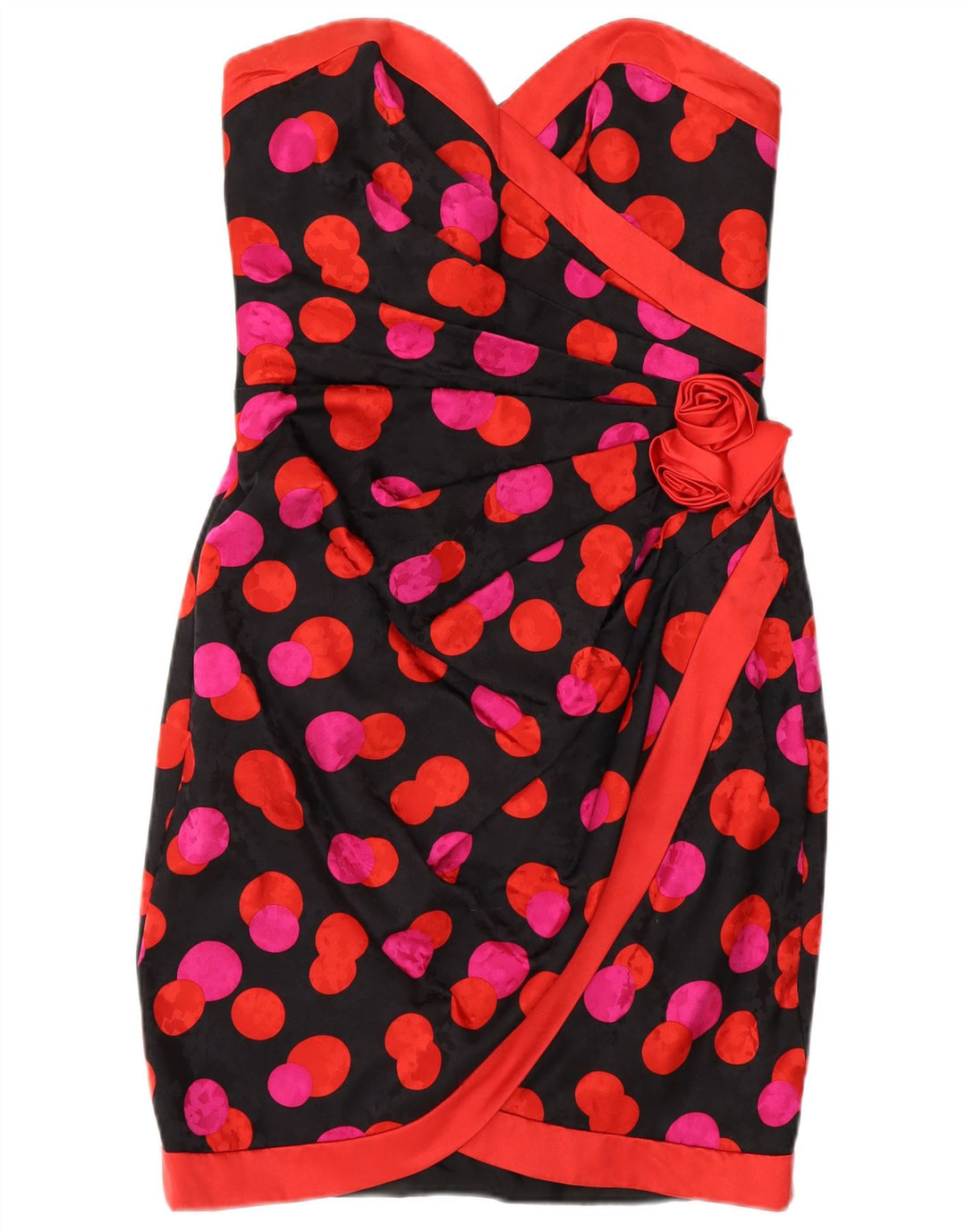 Abito senza spalline da donna MUREK UK 10 Piccoli pois multicolori