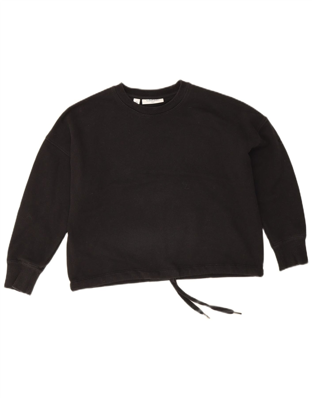 Top oversize da golf corto da donna Calvin Klein, manica a 3/4, UK 10, piccolo, nero