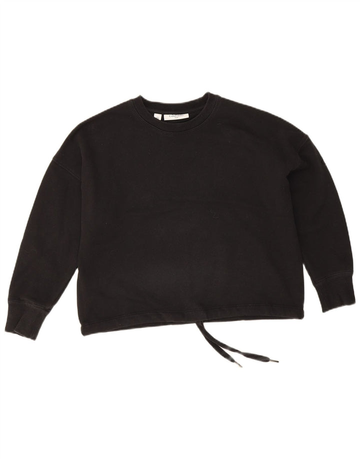 Top oversize da golf corto da donna Calvin Klein, manica a 3/4, UK 10, piccolo, nero