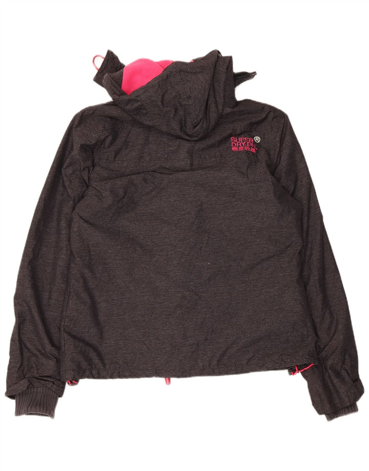 Giacca a vento con cappuccio da donna Superdry Windcheater UK 16 grande grigia