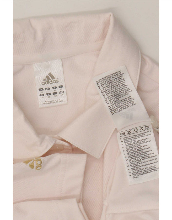 Polo Adidas da donna UK 18 XL rosa poliestere