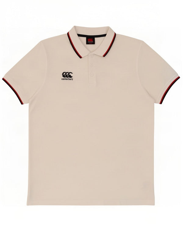 Polo da uomo Canterbury XL poliestere a righe bianche