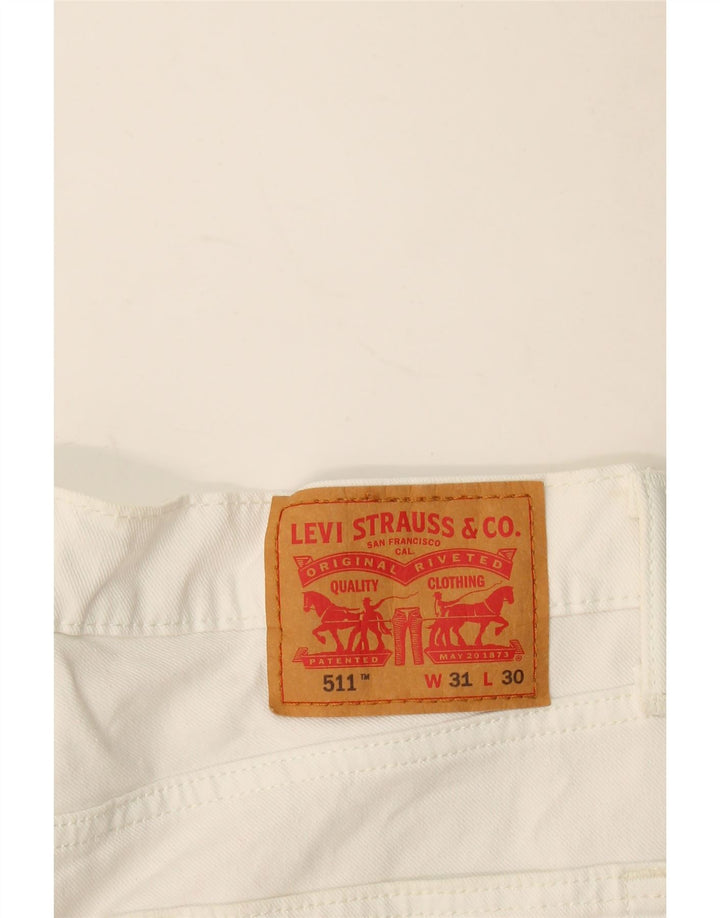 Jeans Levi's 511 Slim da donna W31 L30 cotone bianco
