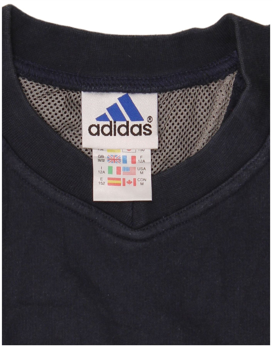 Felpa Adidas da bambino 11-12 anni in cotone blu navy