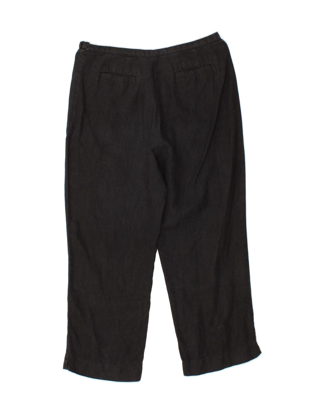 BODEN Womens Cropped Trousers UK 12 Medium  W28 L24  Black Linen Vintage Boden and Second-Hand Boden from Messina Hembry 