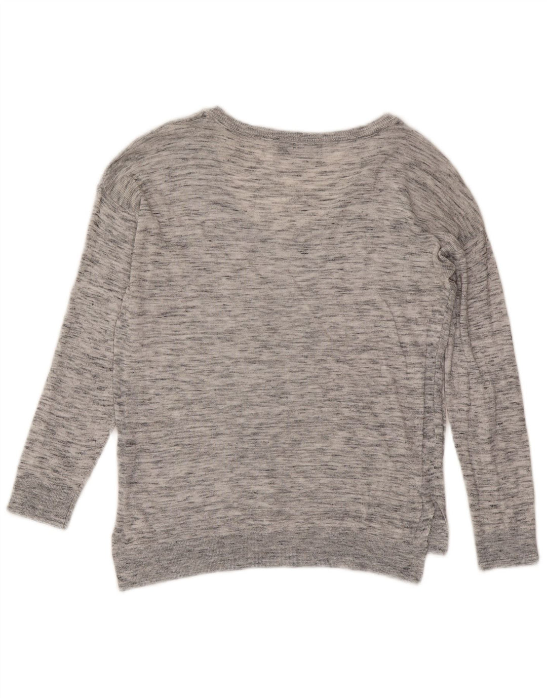 Maglione maglione con scollo a V da donna Marks & Spencer UK 8 piccolo grigio screziato