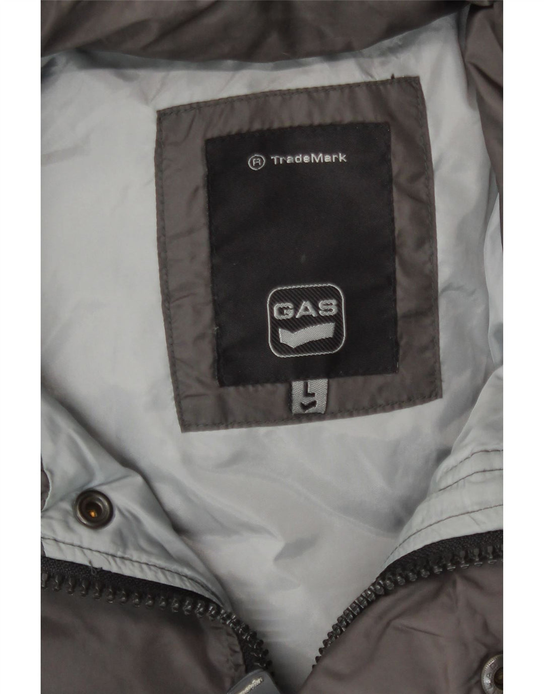 Cappotto imbottito con cappuccio da uomo Gas UK 40 grande grigio