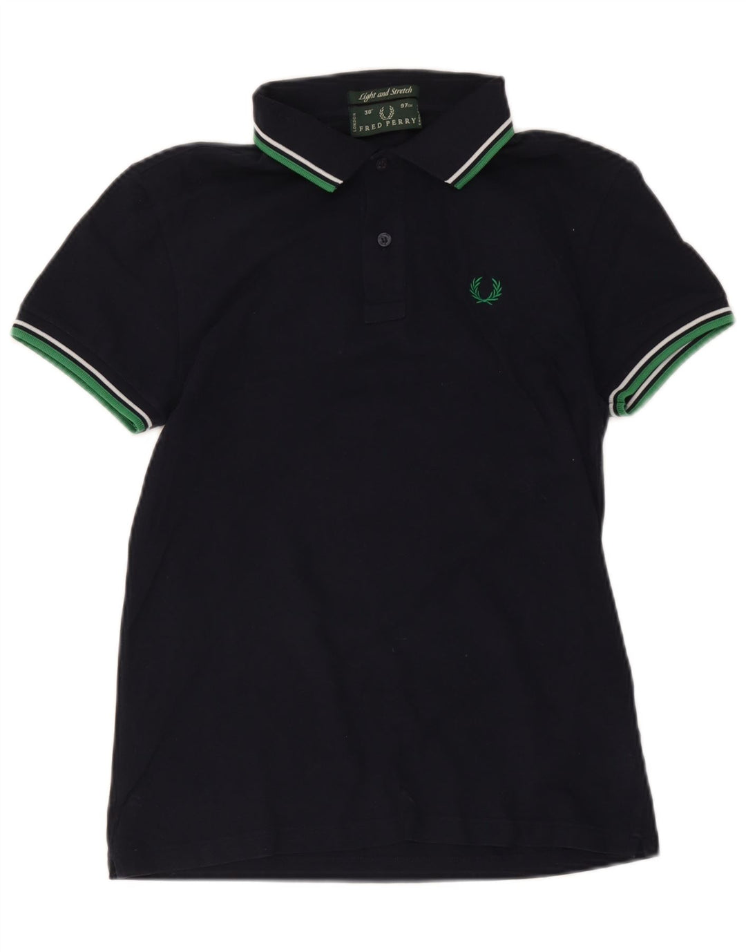 Polo da uomo Fred Perry piccola in cotone a righe blu navy