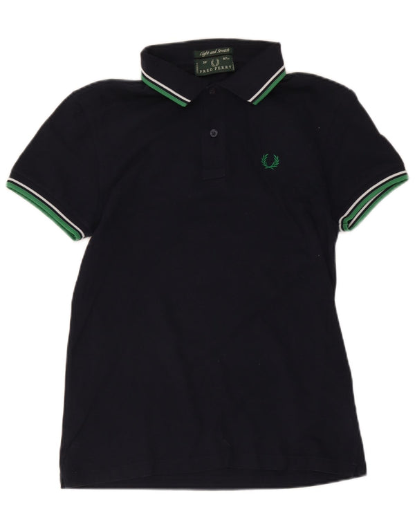 Polo da uomo Fred Perry piccola in cotone a righe blu navy