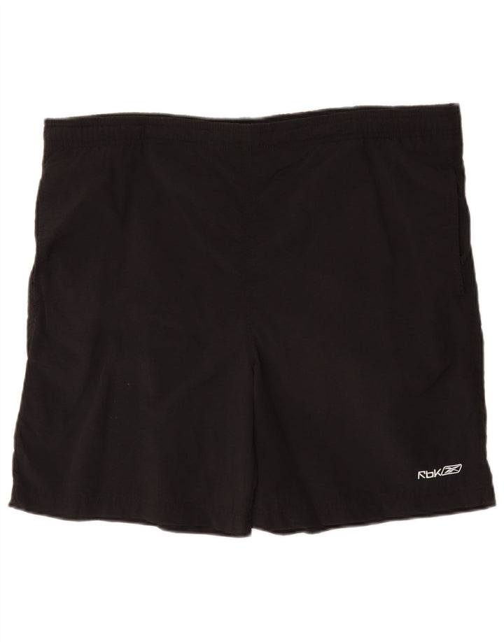 Pantaloncini da bagno Reebok da uomo grandi in nylon nero